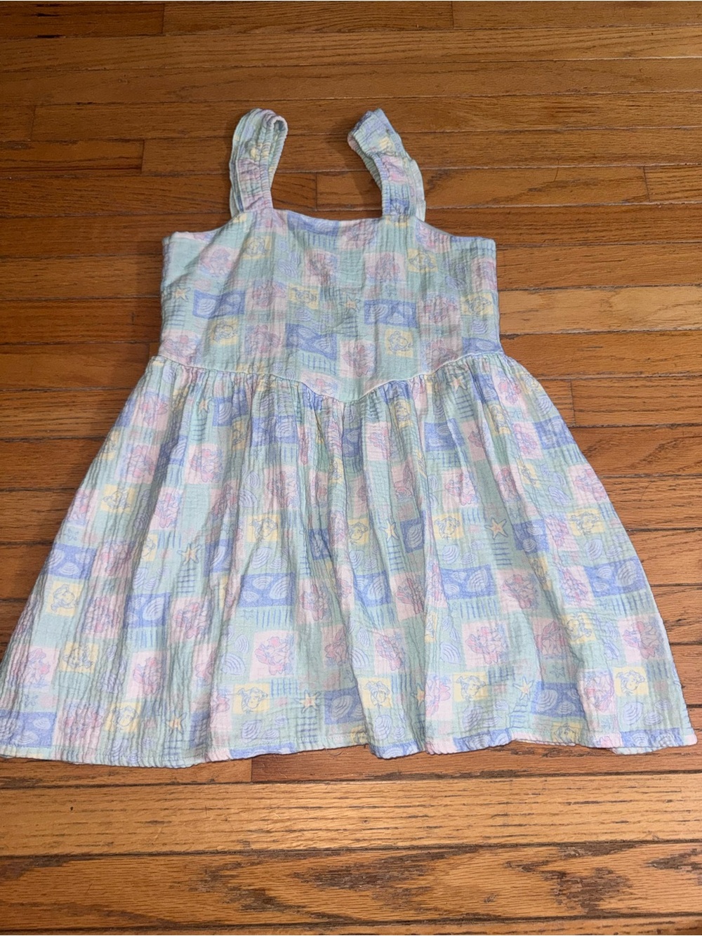 Disney Pastel Multicolor Little MermaidPrint Sundress - Blue, Pink, Yellow, Mint